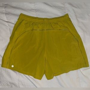 Lululemon Pace Breaker 5” Inseam Linerless Shorts - Yellow